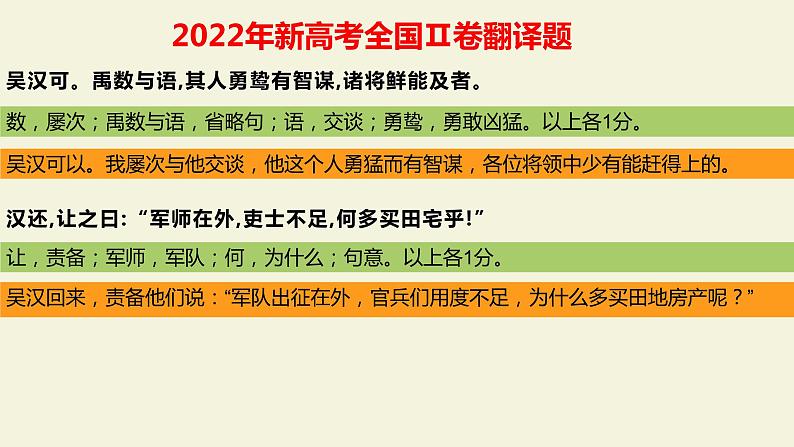 2024届高考语文复习：文言文翻译 课件04