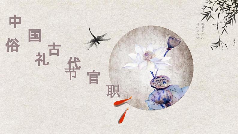 2024届高考语文复习：中国古代官职&风俗礼节 课件第1页