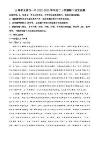 精品解析：云南省玉溪市一中2022-2023学年高二上学期期中语文试题.zip