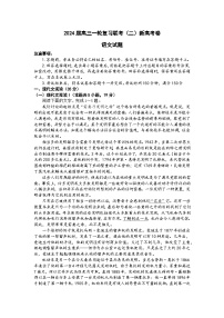 2024百师联盟高三一轮复习联考（二）（新高考卷）语文含解析