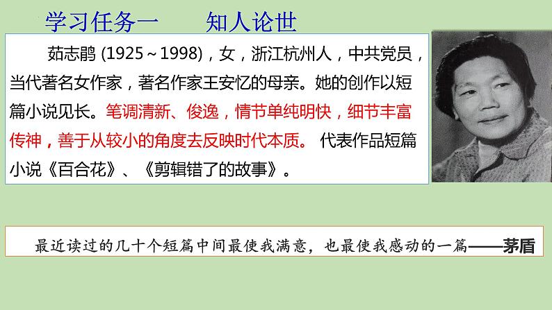 第一单元3.1《百合花》课件2023-2024学年统编版高中语文必修上册第3页