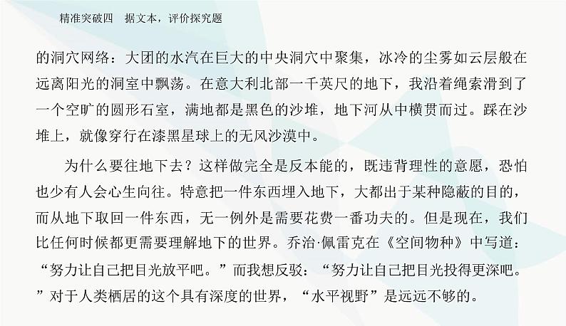 2024届高考语文二轮复习专题一突破四据文本，评价探究题课件第5页