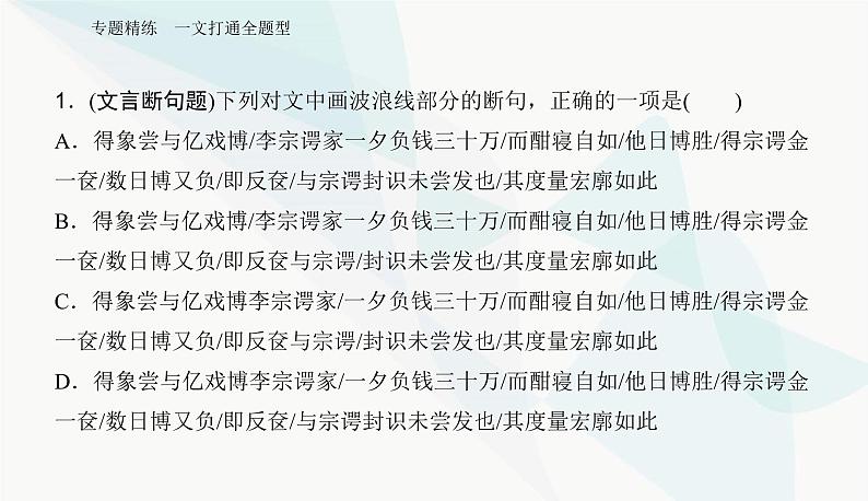 2024届高考语文二轮复习专题精练一文打通全题型课件第5页