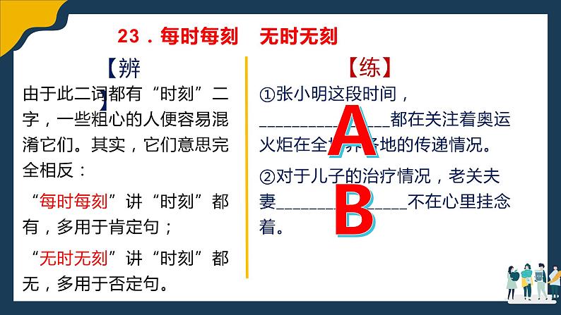 高考语文复习--语言文字运用（近义成语辨析积累）2（讲解版）课件PPT05