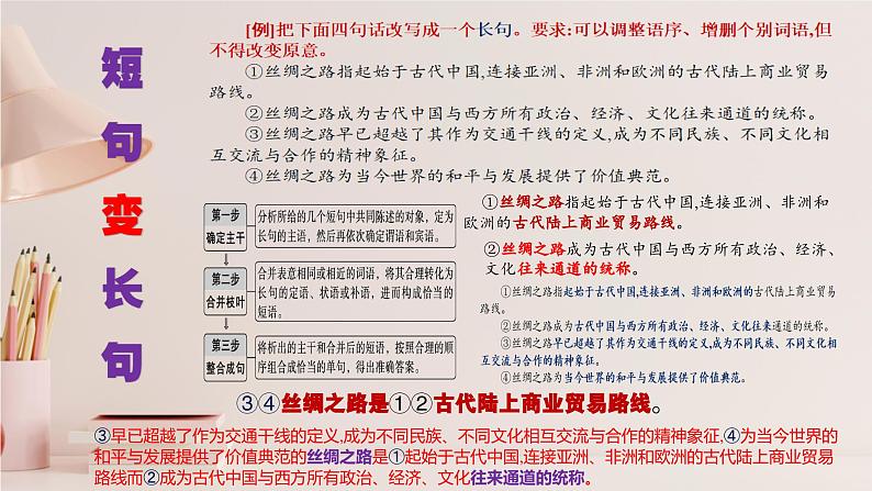 高考语文复习--语言文字运用（句式变换及表达效果）讲解版课件PPT第6页