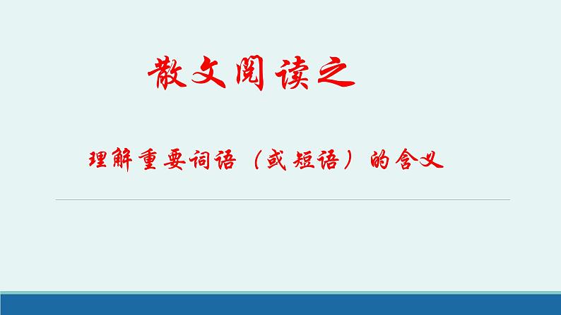 2024届高考专题复习：散文阅读之散文语言 课件第2页