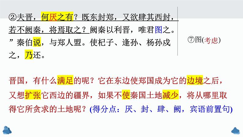 部编版高中语文课内文言文复习 必修下册 烛之武退秦师课件PPT07