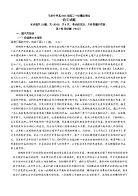 2024届四川省泸州市合江县马街中学校高三一模语文试题