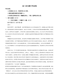 云南省昆明市官渡区艺卓中学2023-2024学年高二上学期期中语文试题（解析版）