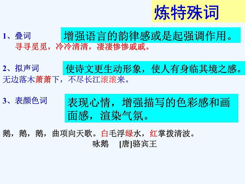 2024届高考专题复习：古代诗歌语言鉴赏 课件08