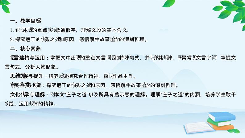 统编版高中语文必修下册 第一单元1.3庖丁解牛《庄子》 课件第2页