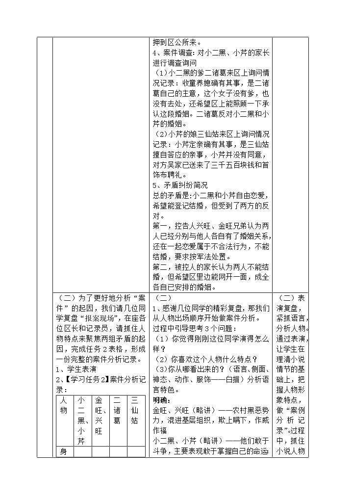 《小二黑结婚》公开课 第2课时教案第2页