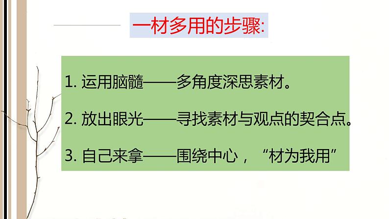 2024届高考写作指导：作文素材一材多用 课件第7页