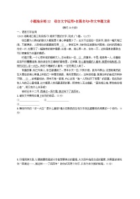 适用于新高考新教材2024版高考语文二轮复习小题抢分练12语言文字运用+名篇名句+作文审题立意