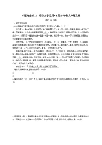 适用于老高考旧教材2024版高考语文二轮复习小题抢分练12语言文字运用+名篇名句+作文审题立意（附解析）