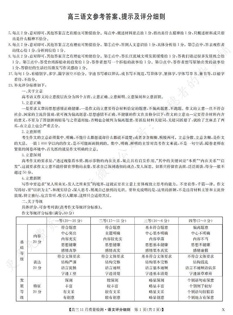 九师联盟24届高三11月质检（安徽）语文试卷及参考答案01