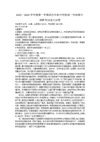 2024武汉部分学校高一上学期期中联考语文试卷含答案