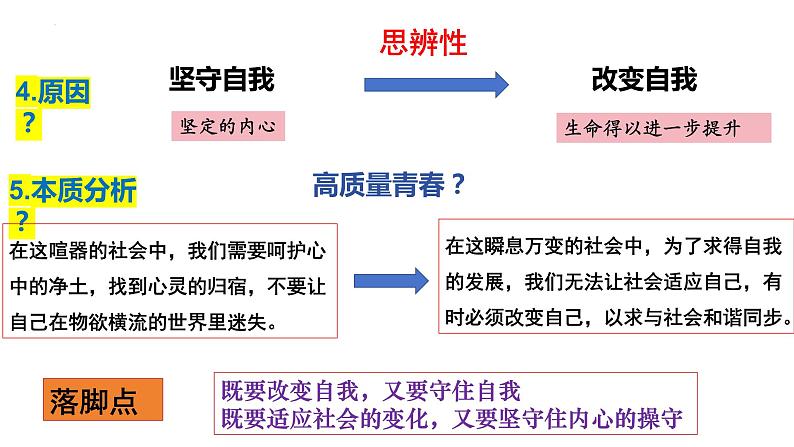 2024届高考语文复习：“坚守自己，改变自己”作文讲评 课件第7页