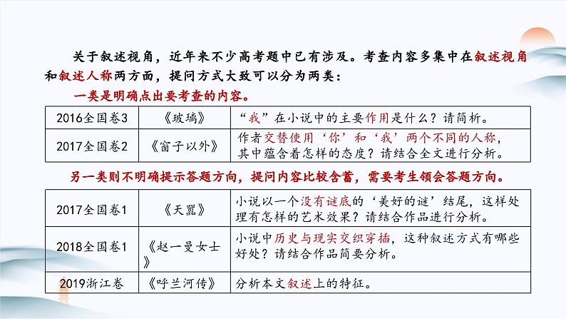 2024届高考语文复习：小说阅读之叙述技巧 课件第8页