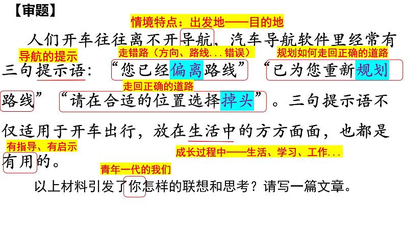 2024届高考写作指导：“导航提示语”作文评讲  课件第7页