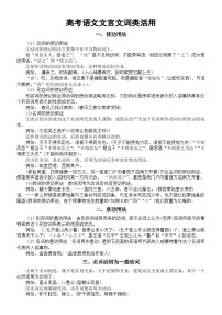 高中语文2024届高考文言文词类活用知识讲解