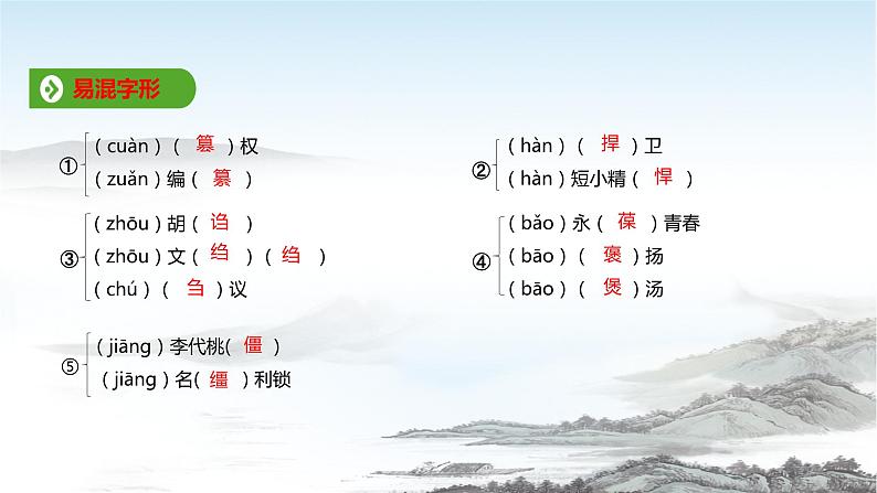 高中语文统编版选择性必修中册 第3课  基础知识梳理课件第2页