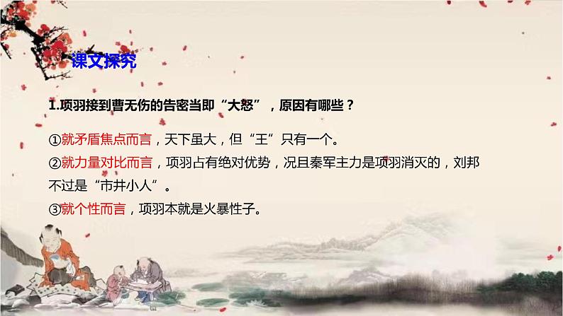 统编版高中语文必修下册 第一单元 第三课  鸿门宴 课件第7页