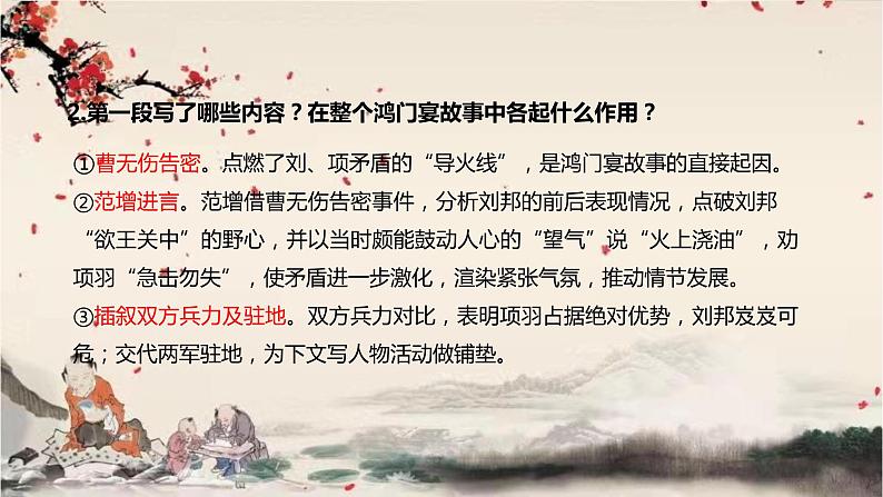 统编版高中语文必修下册 第一单元 第三课  鸿门宴 课件第8页