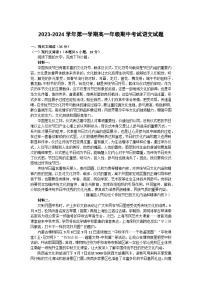 2024东莞东华高级中学高一上学期11月期中考试语文含解析