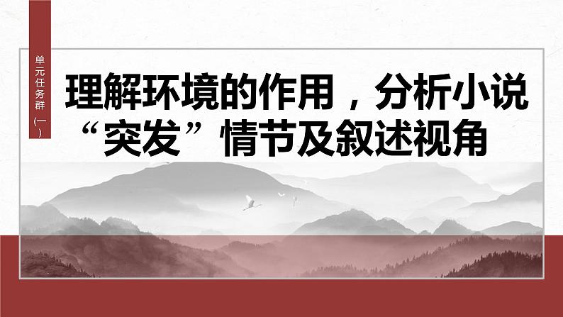 统编版高中语文必修下册--课件-第六单元　单元任务群(一)　理解环境的作用，分析小说“突发”情节及叙述视角第2页