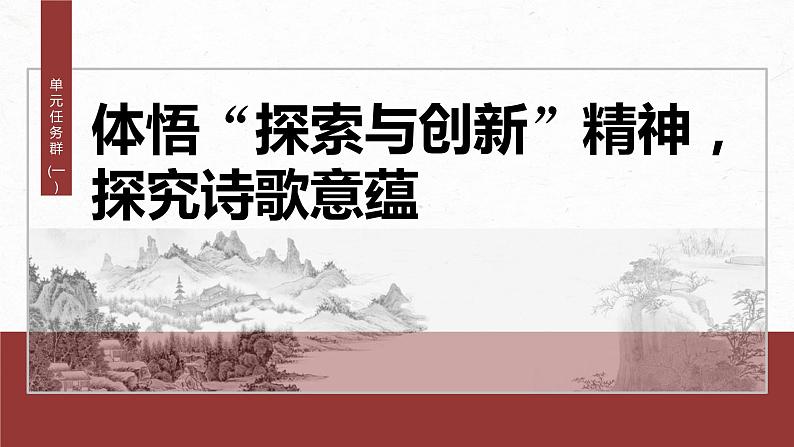 统编版高中语文必修下册--课件-第三单元　单元任务群(一)　体悟“探索与创新”精神，探究诗歌意蕴第2页