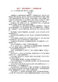 新教材2024届高考语文二轮专项分层特训卷第一部分专题突破练练习7现代文阅读Ⅱ--中国革命小说（附解析）