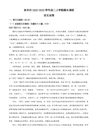 河南省林州市2022-2023学年高三上学期期末语文试题（Word版附解析）