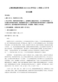 云南省教能教育集团2023-2024学年高一上学期12月月考语文试题（含答案）