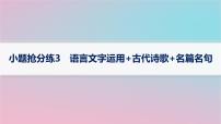 适用于新高考新教材2024版高考语文二轮复习小题抢分练3语言文字运用+古代诗歌+名篇名句课件