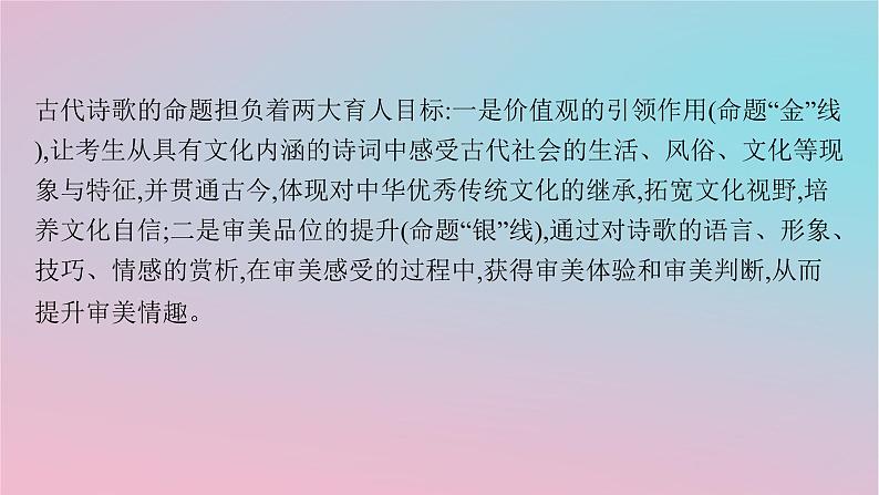 适用于新高考新教材2024版高考语文二轮复习专题5古代诗歌阅读课件第2页