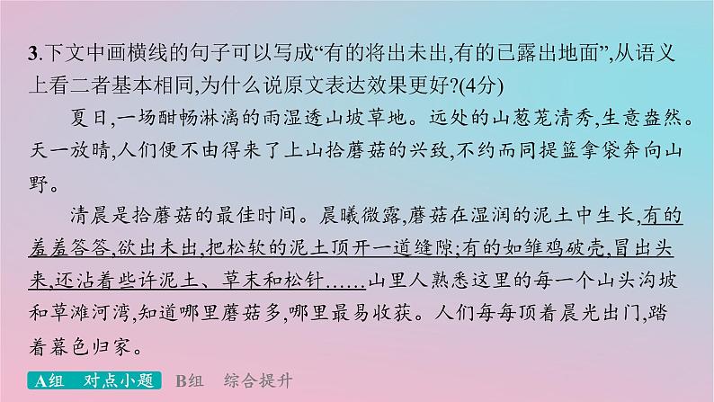 适用于新高考新教材2024版高考语文二轮复习专题6语言策略与技能突破练31定准角度赏析句子效果课件第6页