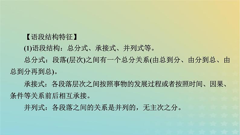 新教材适用2024版高考语文二轮总复习第1部分考点精讲复习板块3语言文字运用考点练透4补写句子找规律课件第7页