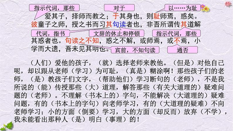 统编版 高中语文 必修上册 第六单元 10.2《师说》课件+教案06