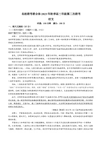 2024湖南省名校联考联合体高二上学期第三次联考语文试题含解析