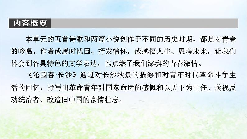 新教材2024版高中语文第一单元1　沁园春长沙课件部编版必修上册03