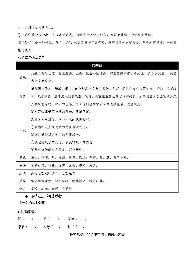 古诗词诵读《燕歌行并序》课件+教案+学案+分层练习+朗读素材03