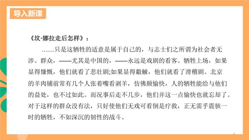 高中语文统编版选择性必修中册 6.1《 记念刘和珍君》 课件02