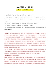 考点巩固卷01  片段作文-2024年高考语文一轮复习考点通关卷（新高考通用） （解析版）