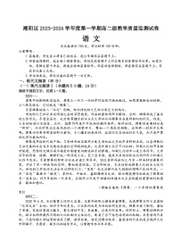 2024汕头潮阳区高二上学期期末考试语文含解析