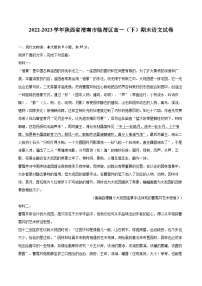 2022-2023学年陕西省渭南市临渭区高一（下）期末语文试卷（含详细答案解析）