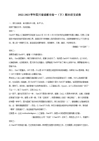 2022-2023学年四川省成都市高一（下）期末语文试卷（含详细答案解析）