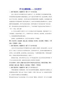 2024年高考作文主题训练：作文主题训练文化坚守