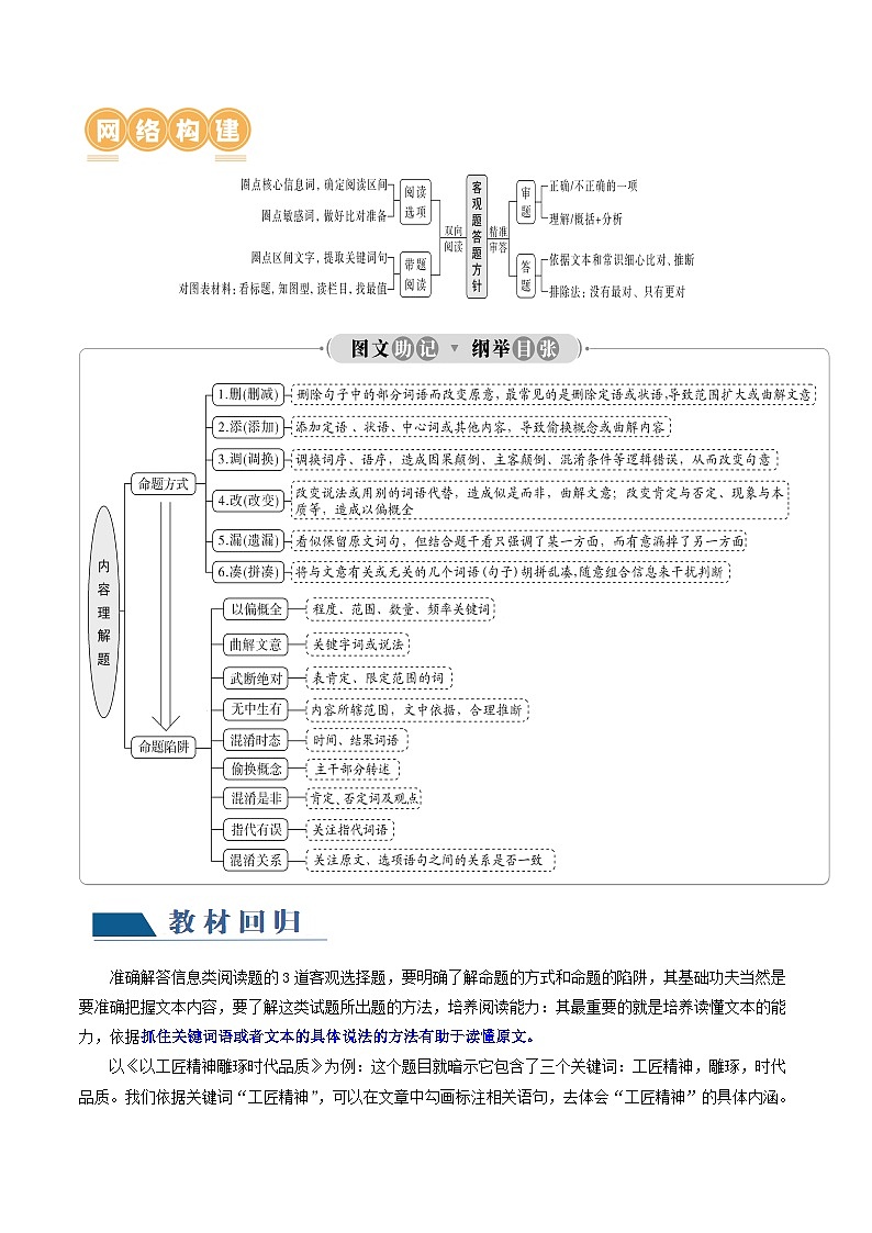 第02讲  把握主流考法（客观题）（讲义）-备战2024年高考语文一轮复习精品课件+讲义+练习（新教材新高考）02