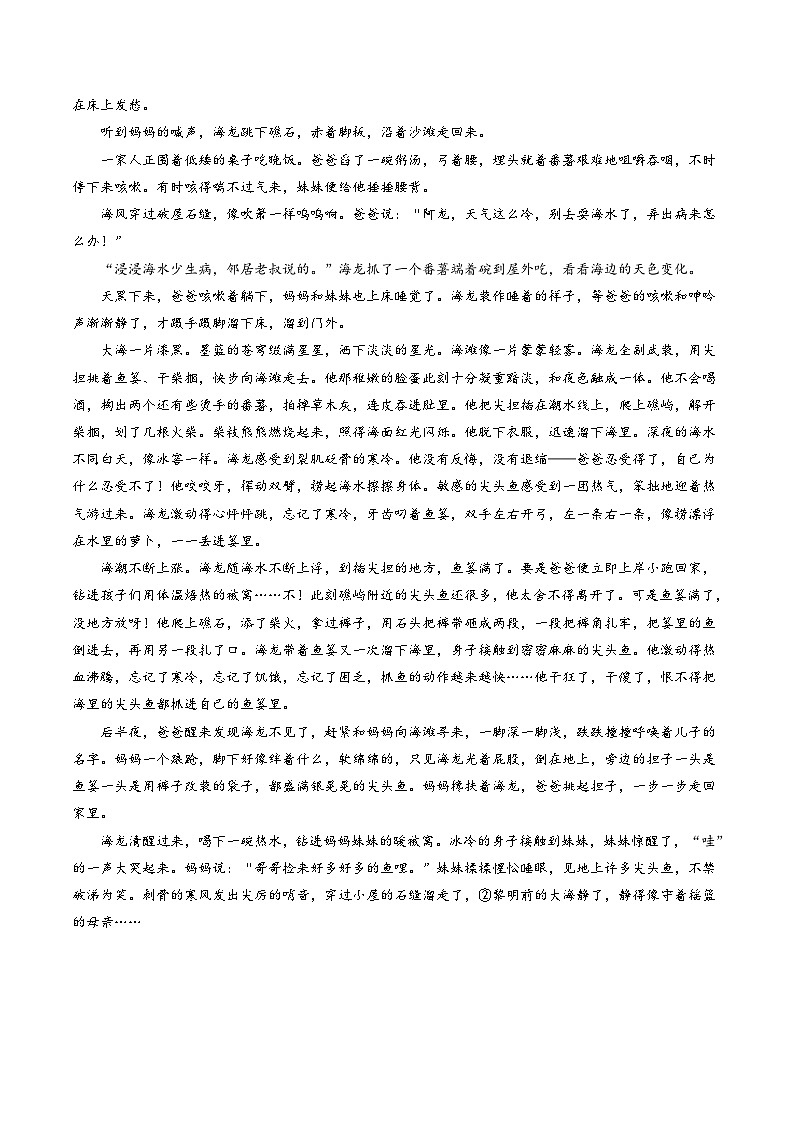 第05讲  小说环境类题目  （练习）-备战2024年高考语文一轮复习精品课件+讲义+练习（新教材新高考）03